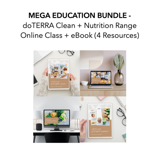 MEGA EDUCATION BUNDLE - doTERRA Clean + Nutrition Range Online Class + eBook (4 Resources)